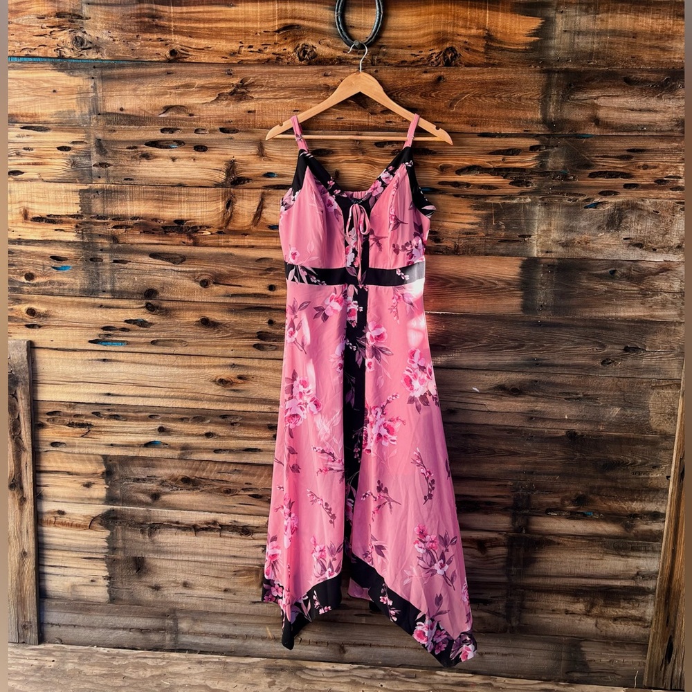 CITY CHIC | Pink Floral Maxi Dress 14